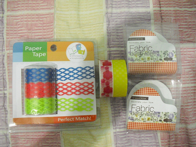Latest hoard. Not in the pic: two more washi tapes